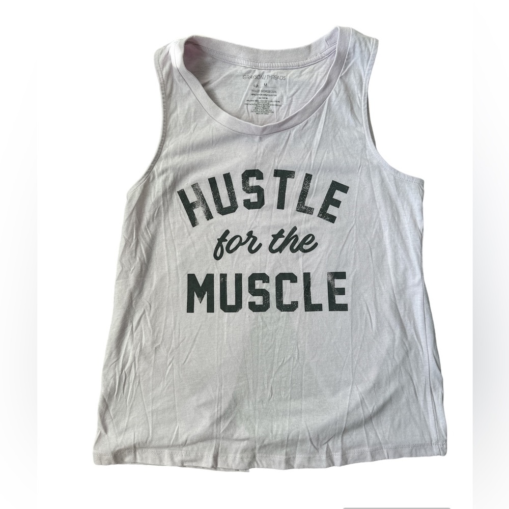 “Hustle for the Muscle” Tank Top Active Wear Workout Gear